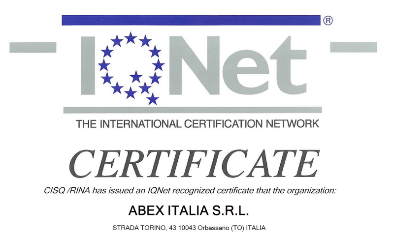 Certificato RINA Internazionale n. 54345 scadenza 15 12 24