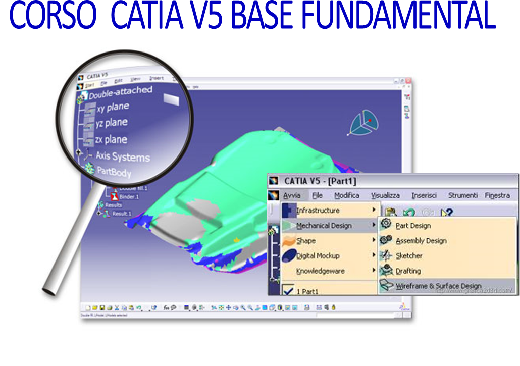 Corso di formazione CATIA V5 Base Fundamental dal 22 al 26 gennaio 2024